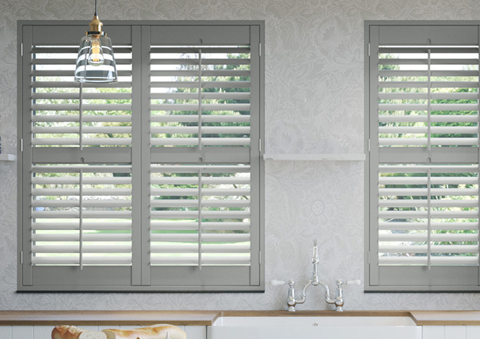 Kensington, Skyline Grey - Full Height Plantation Shutter - Image 3